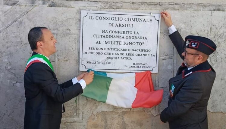 Arsoli Conferita Cittadinanza Onoraria Al Milite Ignoto ConfineLive