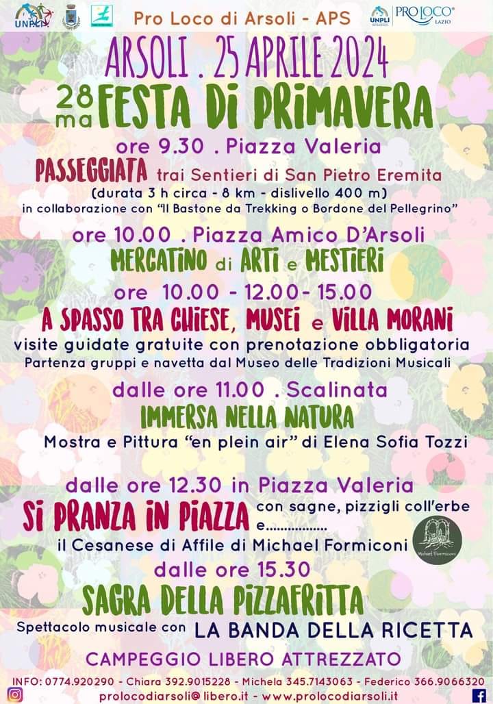 Arsoli Grande Attesa Per La Ma Festa Di Primavera Confinelive