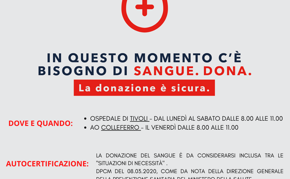 donazione sangue