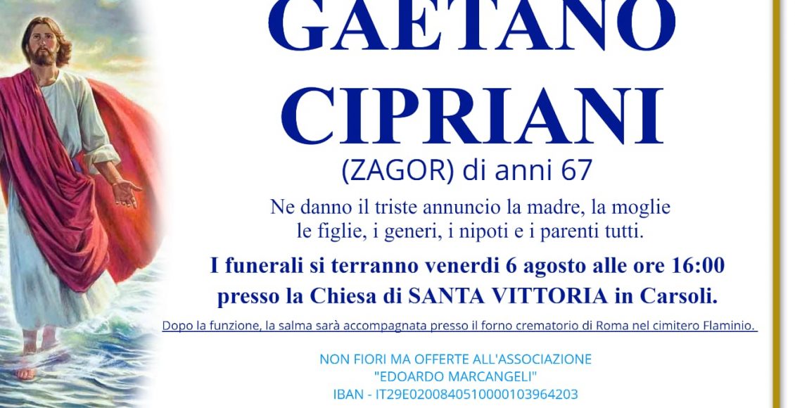 manifesto gaetano cipriani