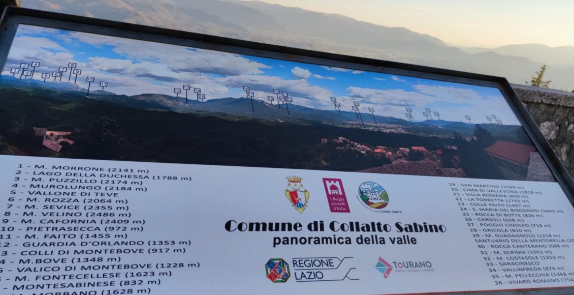 cartellonistica collalto sabino panoramica gennaio 2022