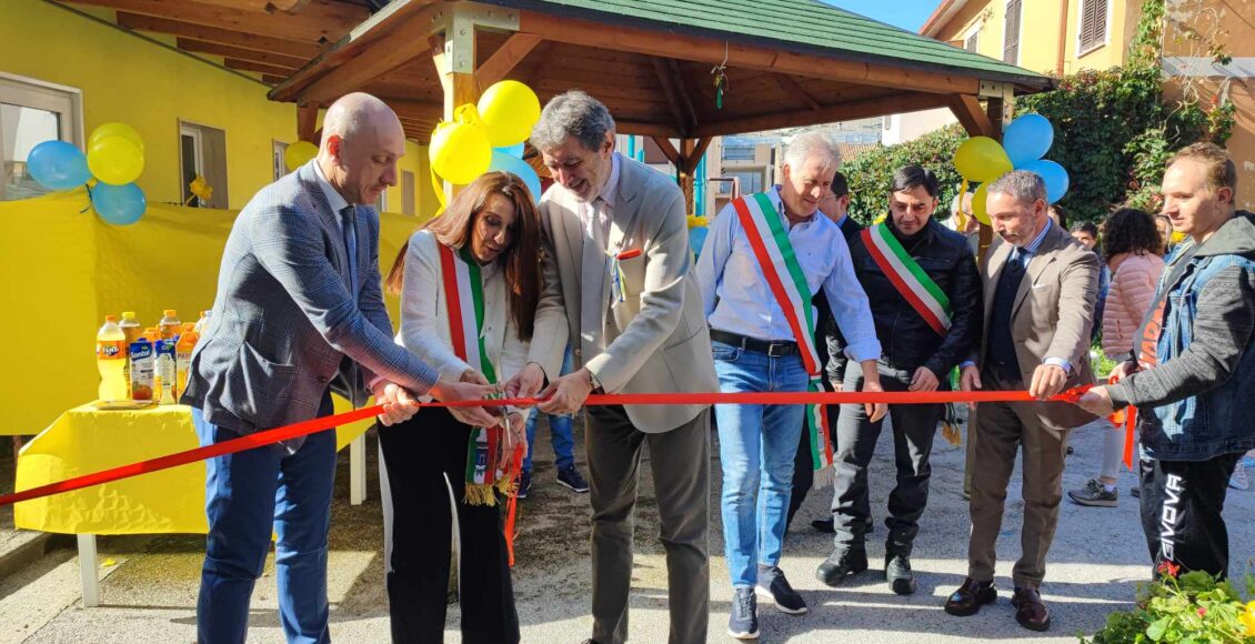 taglio del nastro centro diurno disabili carsoli