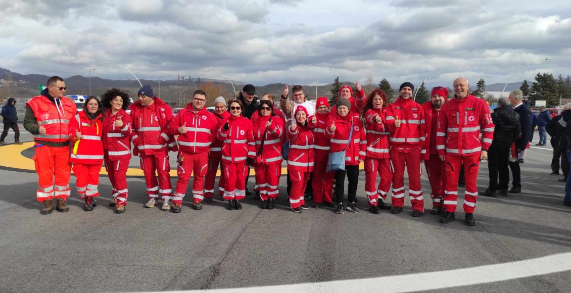 gruppo croce rossa carsoli ad inaugurazione piana del cavaliere